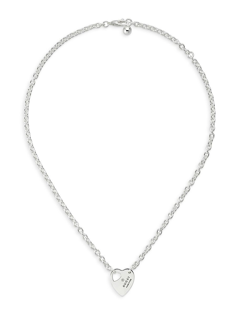 Women's Trademark Sterling Silver Heart Pendant Necklace - Silver