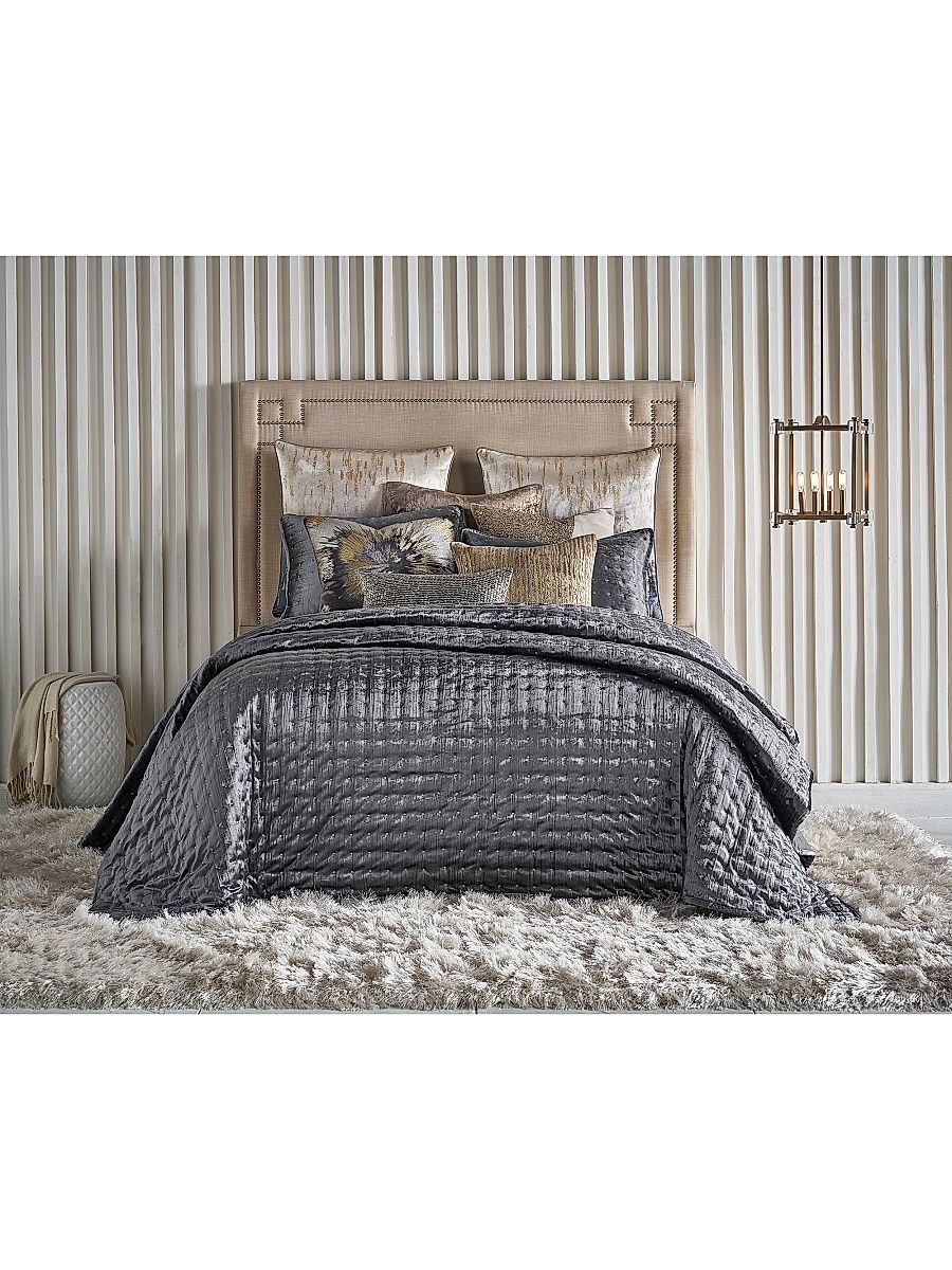 Dreams Prato Quilt 3-Piece Set - Charcoal - Size Queen