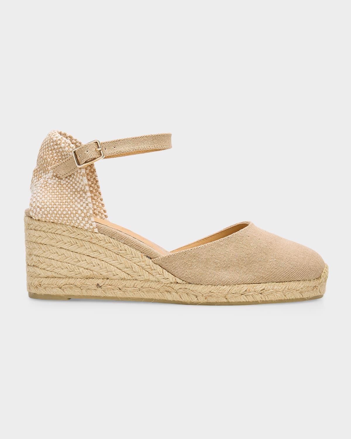 Carol Canvas Ankle-Strap Wedge Espadrilles
