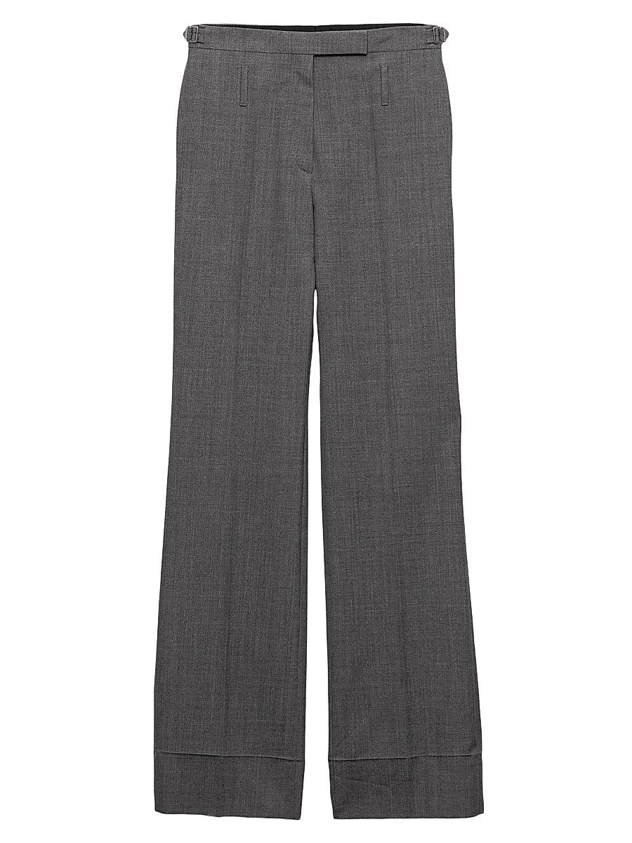 Women's Technical Wool Pants with Belt - Light Grey - Size 8