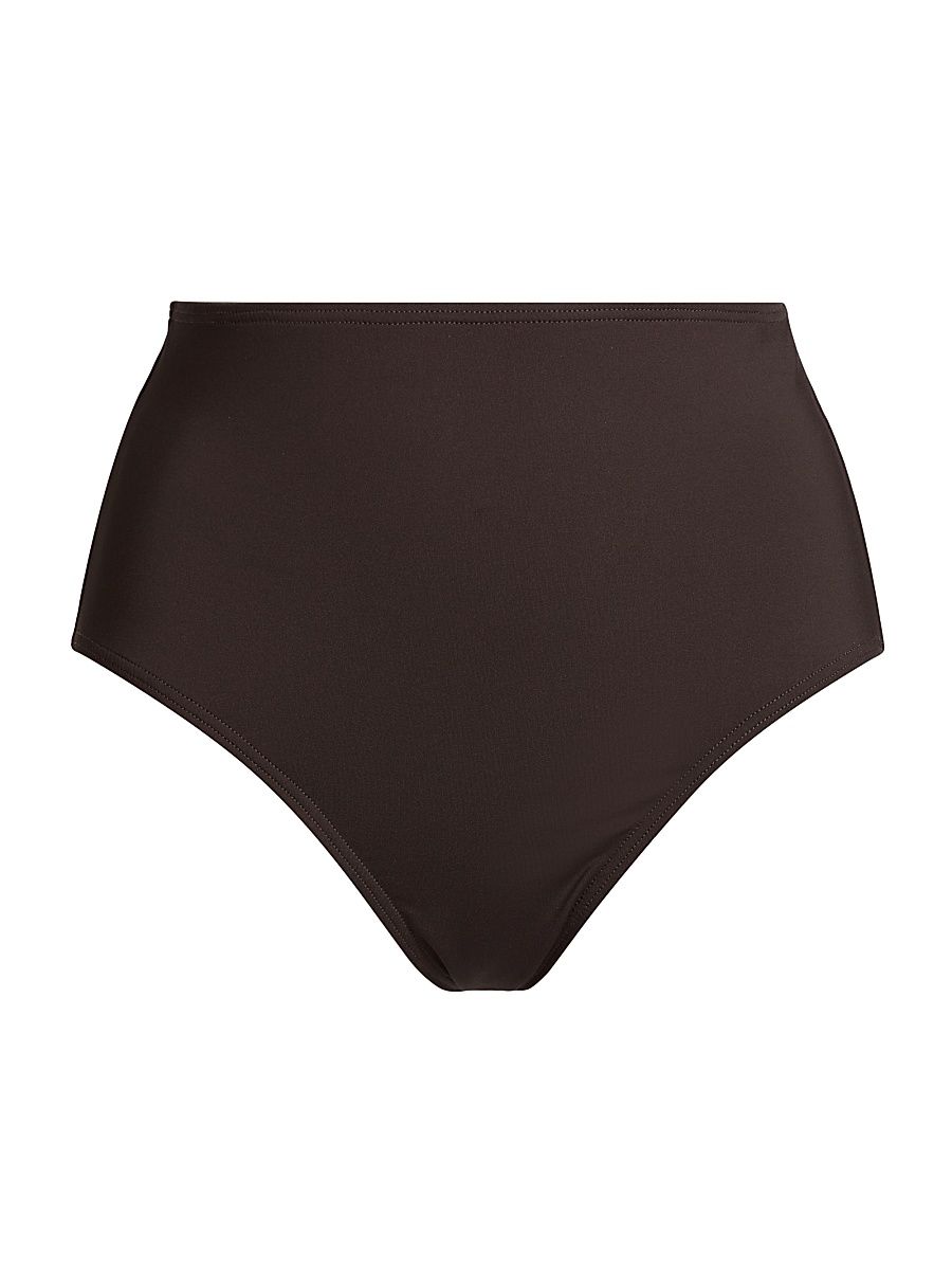 Women's High-Waisted Bikini Bottom - Espresso - Size XS