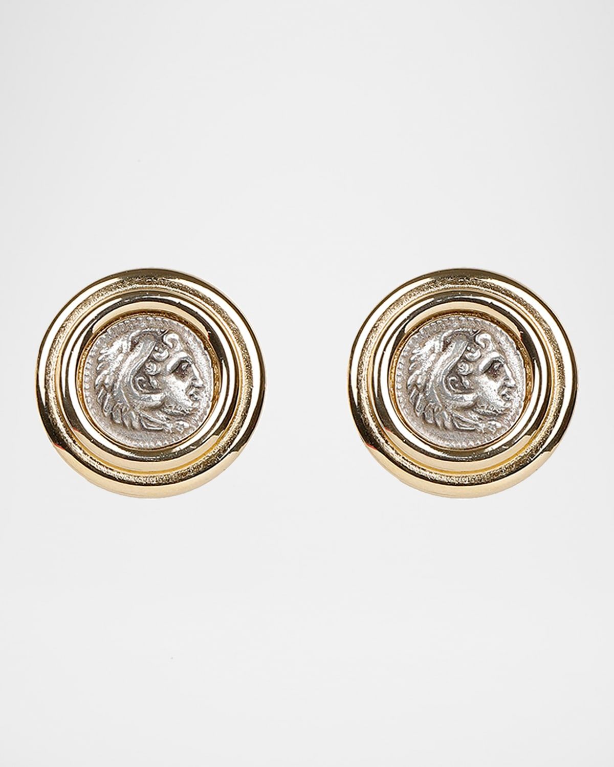 Roman Coin Clip Earrings