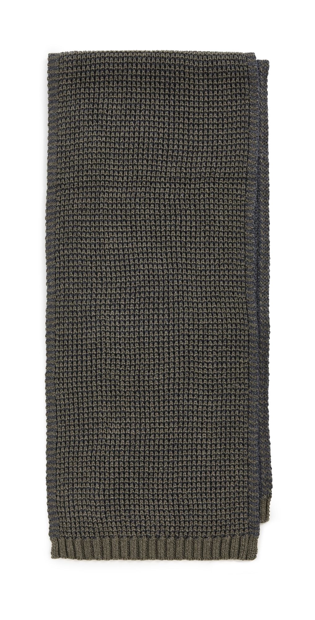Faherty Plaited Waffle Scarf Forest One Size
