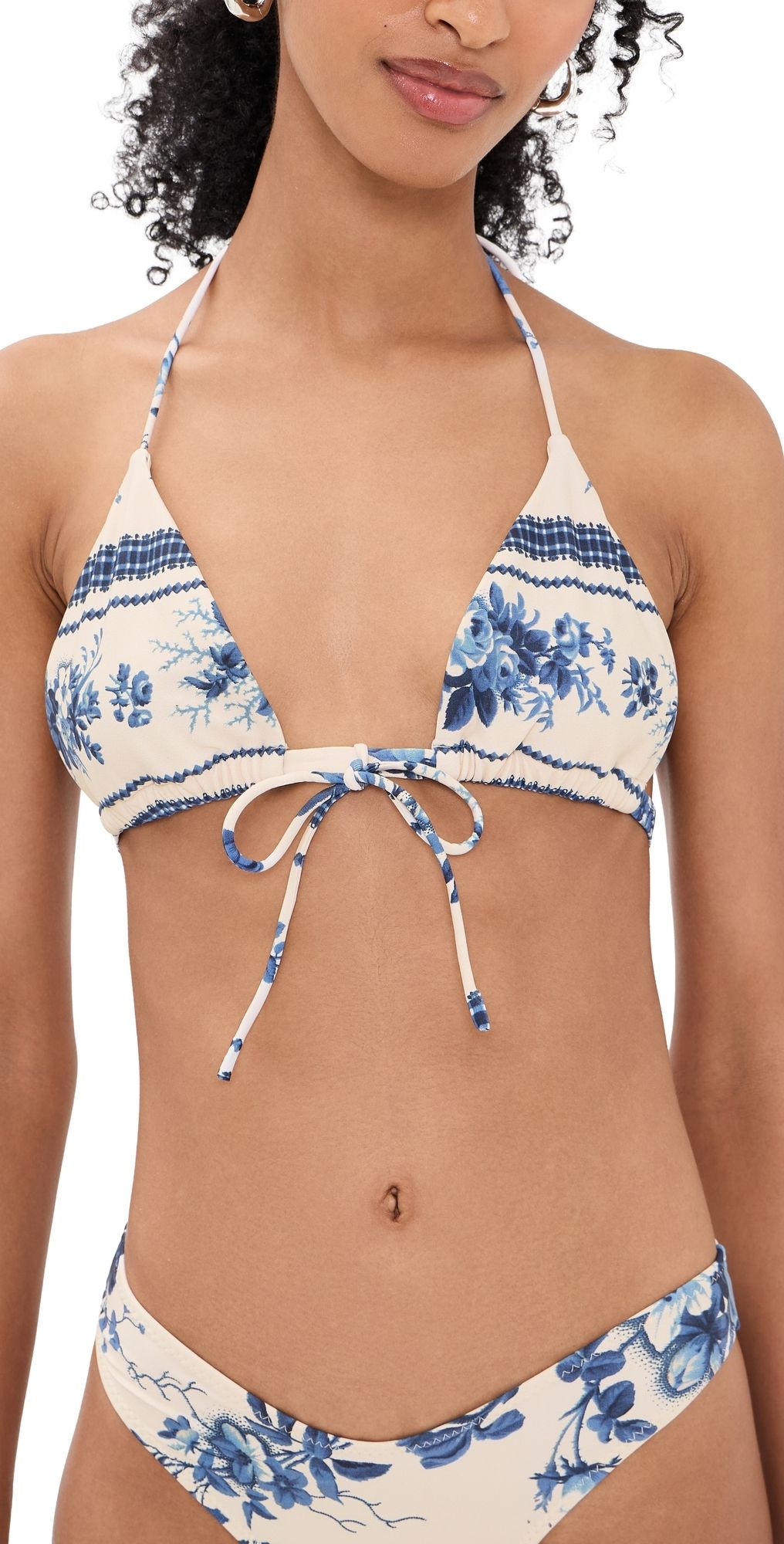 Montce Emma Bikini Top Blue Toile Stripe S