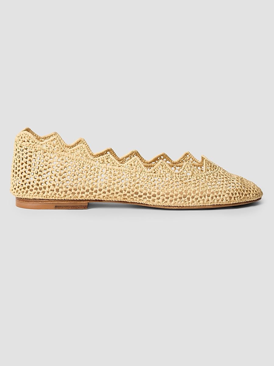 Women's Harper Woven Ballet Flats - Natural - Size 5