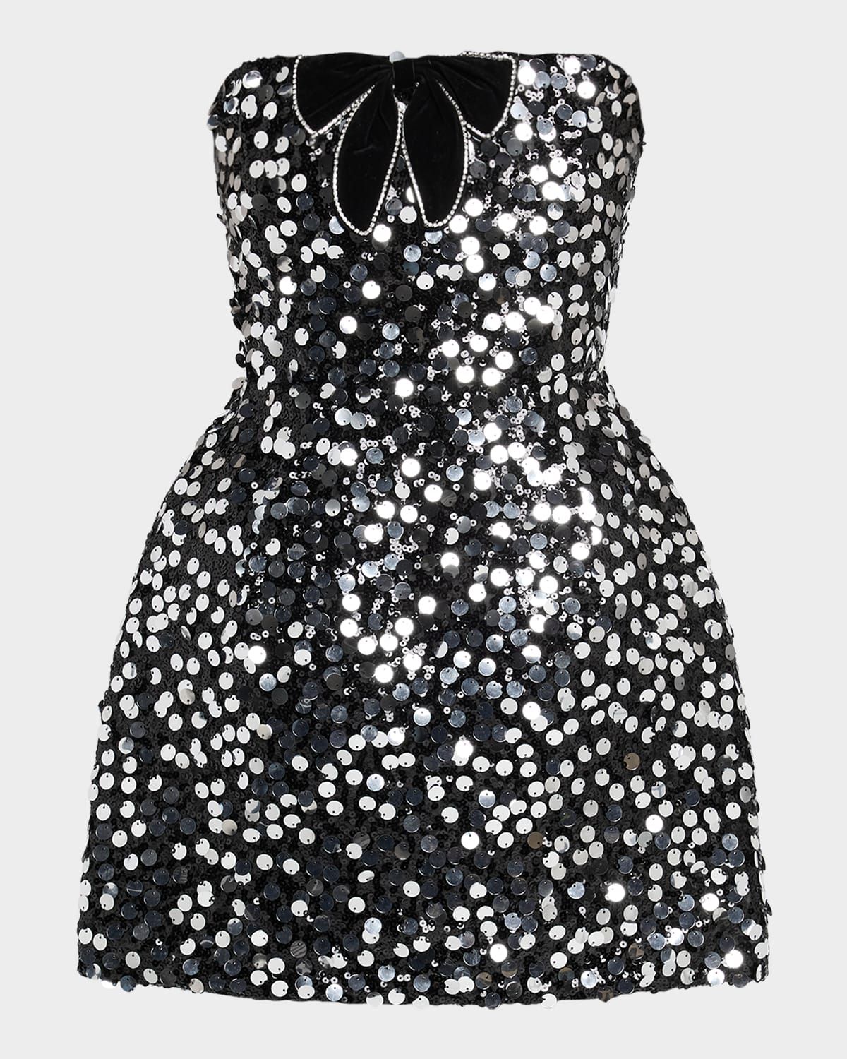 Maraya Sequined Strapless Mini Dress