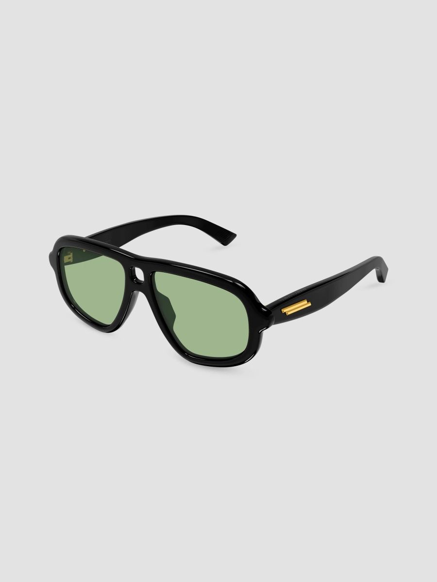 Bottega Veneta Men's Ribbon Bv1494S Sophia Ribbon 53MM Pilot Sunglasses - Black