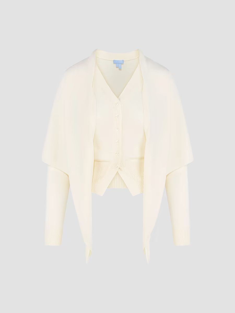 Women's The Amal Cardigan - Antique White - Size XXL