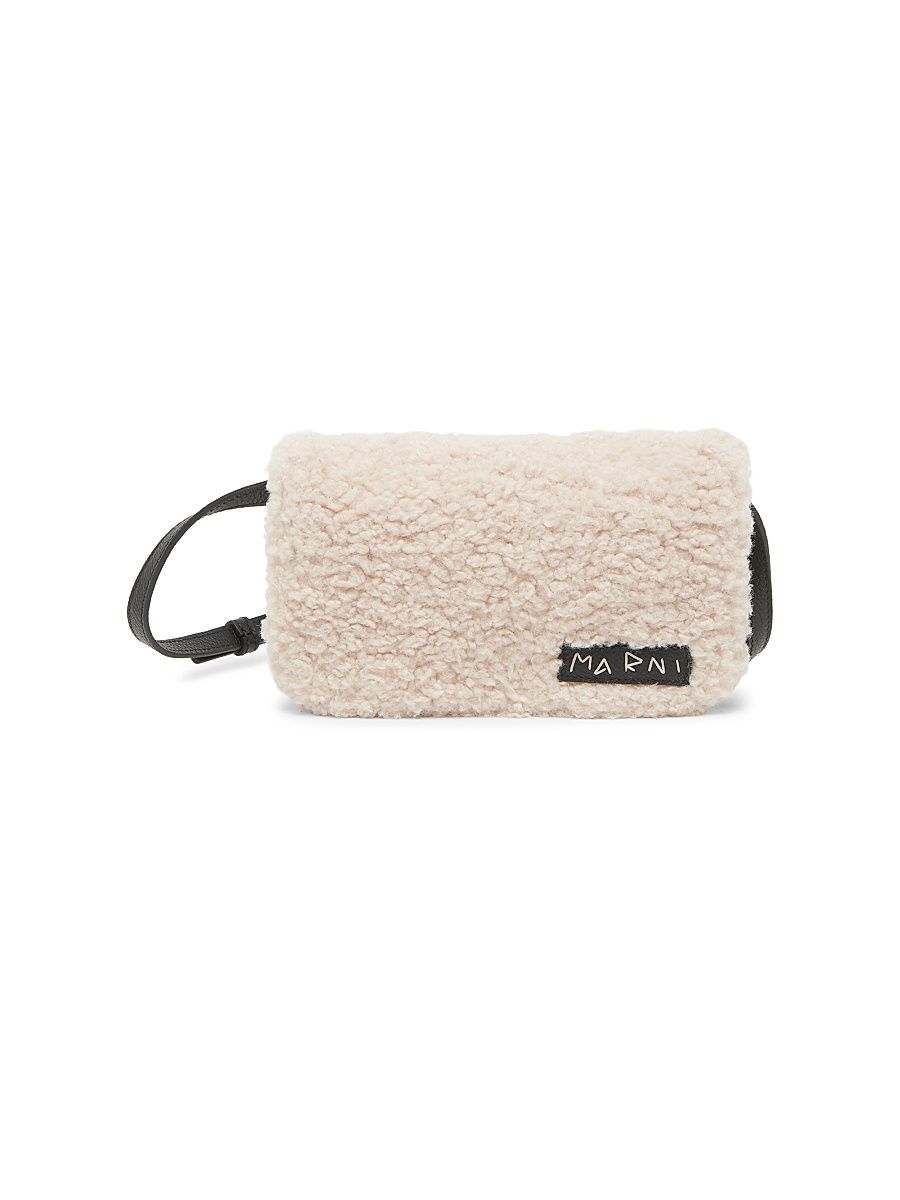 Men's Faux Fur Pochette - Silk White