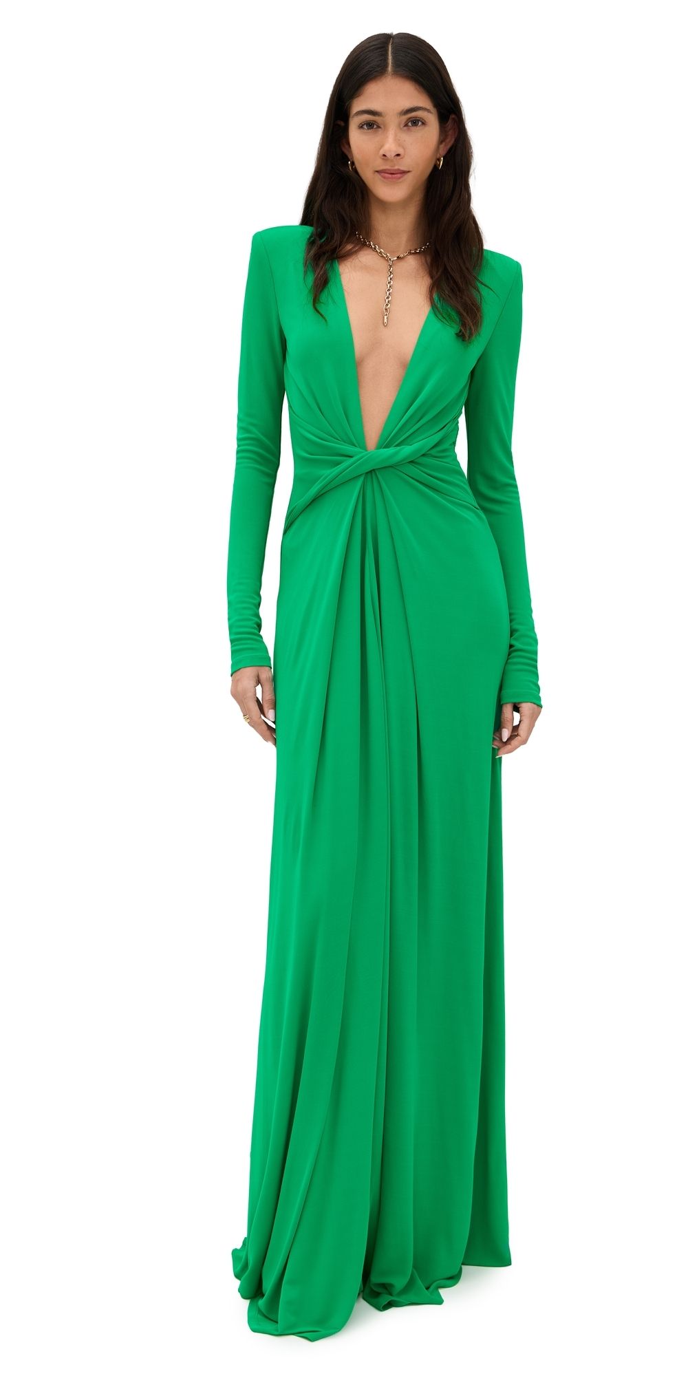 Ramy Brook Martini Gown Bright Palm 4