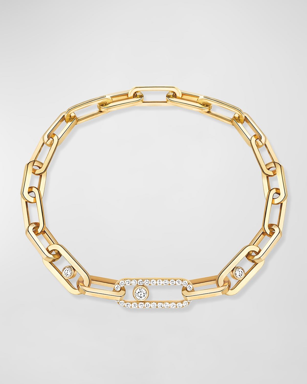 MOVE LINK 18K YELLOW GOLD DIAMOND BRACELET