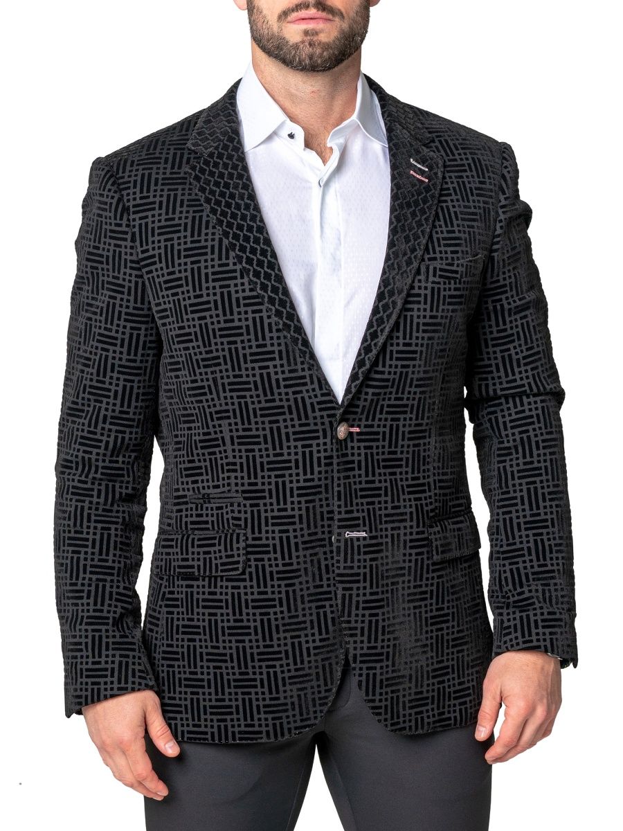 Maceoo Men's Blazer Socrates Shw - Black - Size Small