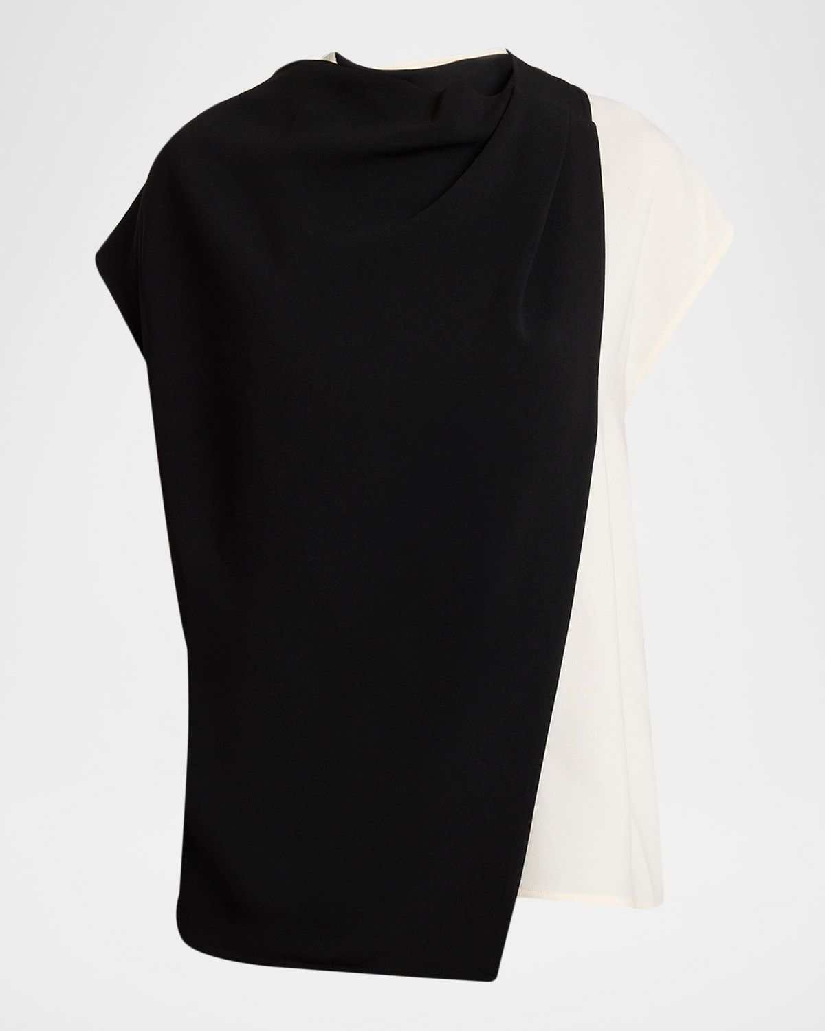 Elsa Draped Matte Crepe Top