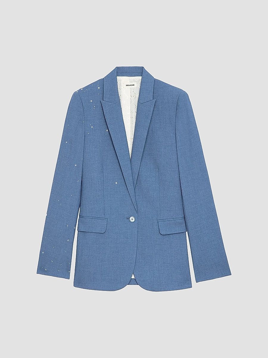Zadig & Voltaire Women's Valse Stars Blazer - Surf - Size XL