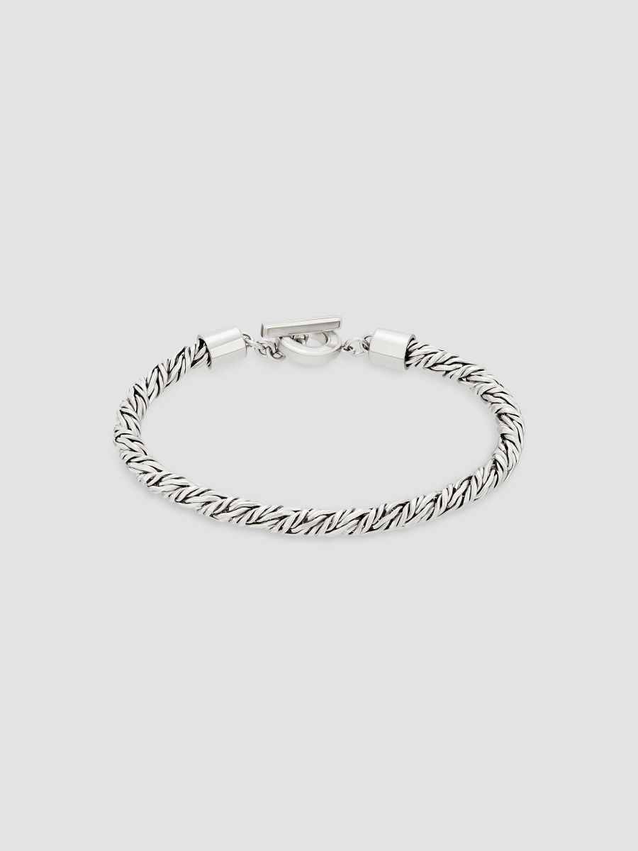 Jan Leslie Women's Sterling Silver & Mother-Of-Pearl Foxtail Chain Bracelet - Silver