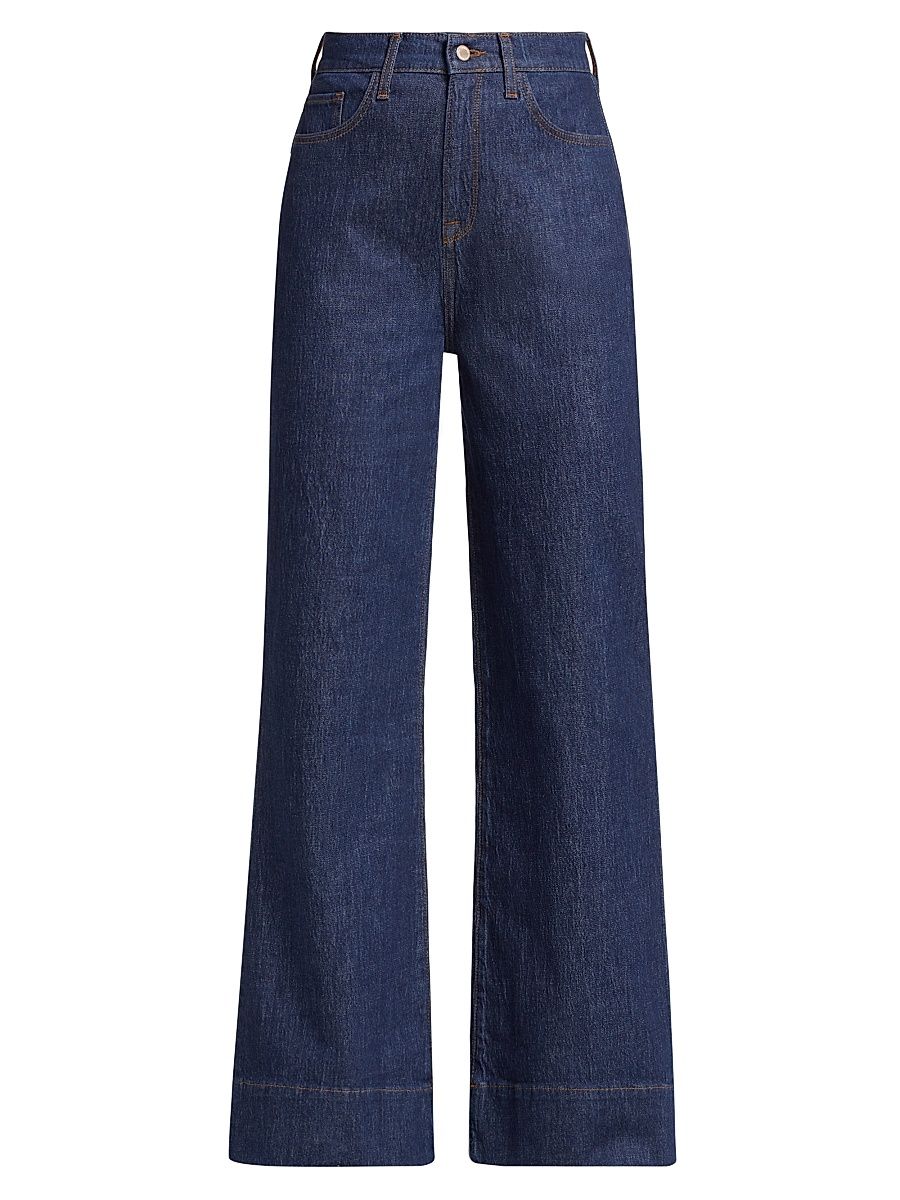 Women's Ms. Onassis High-Rise Wide-Leg Jeans - Dark Indigo - Size 29