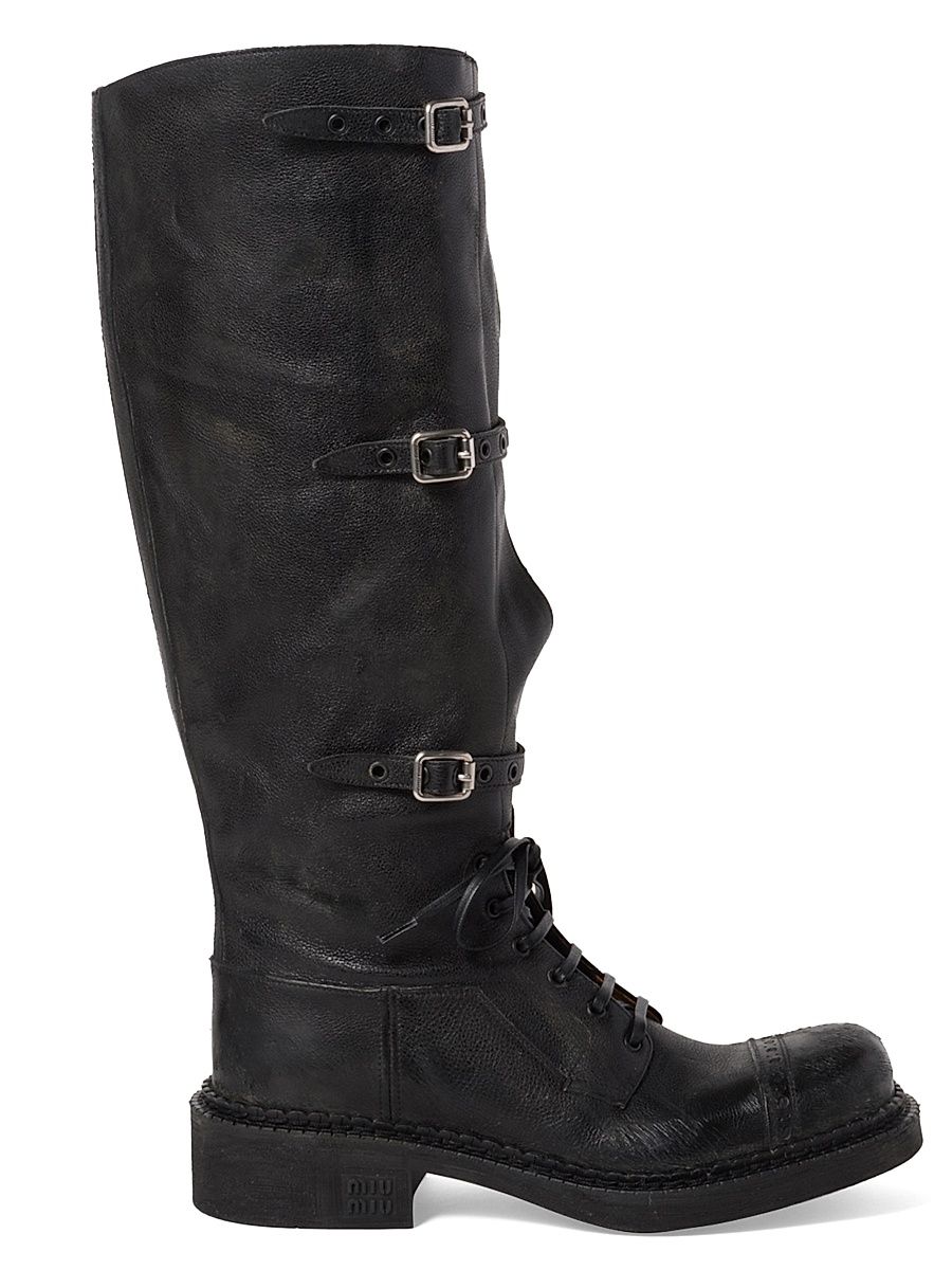 Women's Leather Boots - Black - Size 11