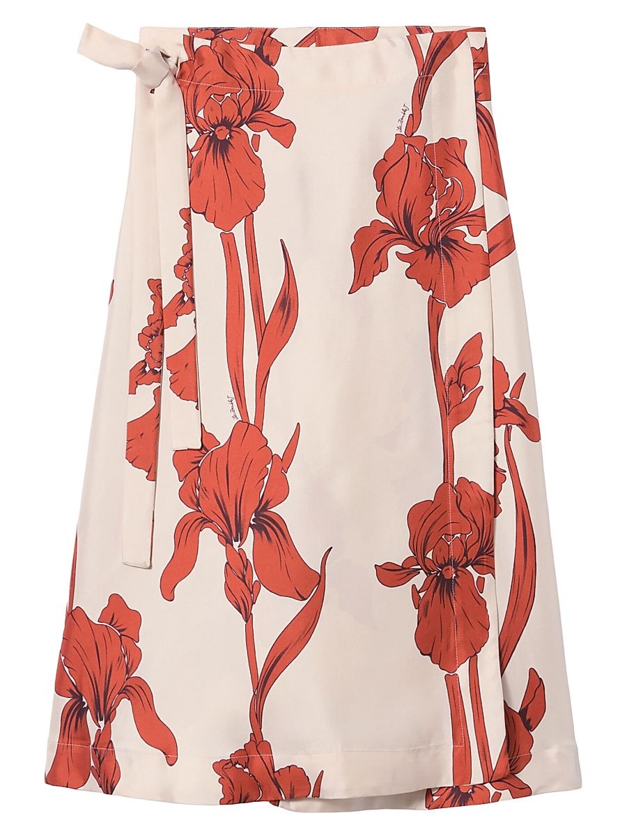 Women's Pareo Midi Skirt - Iris Dark Orange - Size Medium