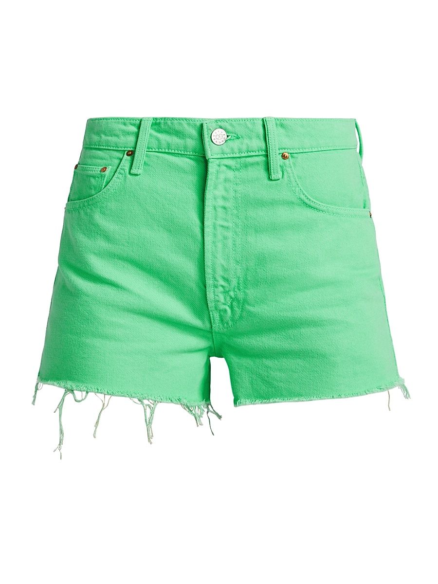 Women's The Fun Dip Micro-Cut Jean Shorts - Summer Green - Size 29