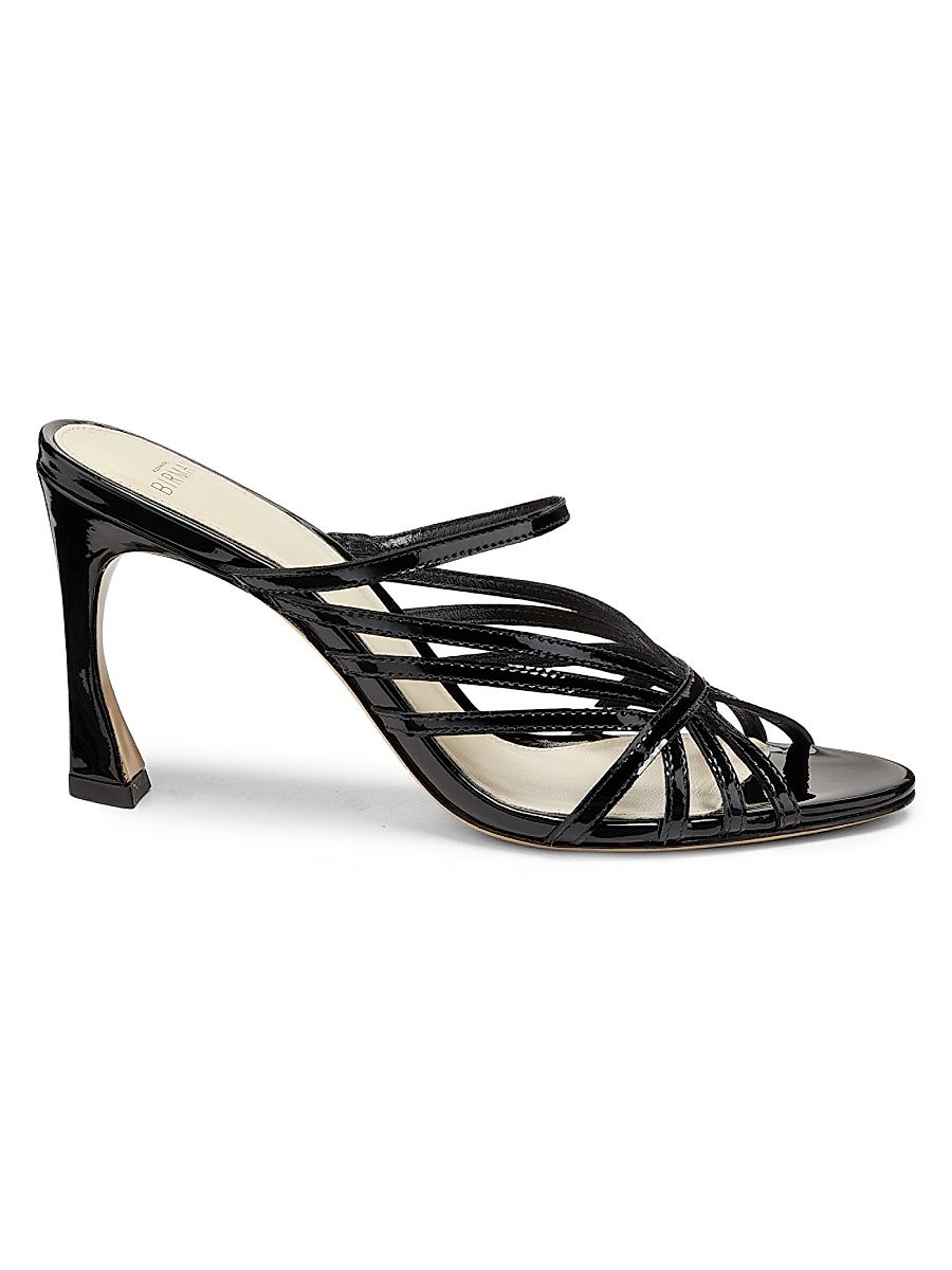 Women's Fran 85MM Strappy Leather Sandals - Black - Size 7.5