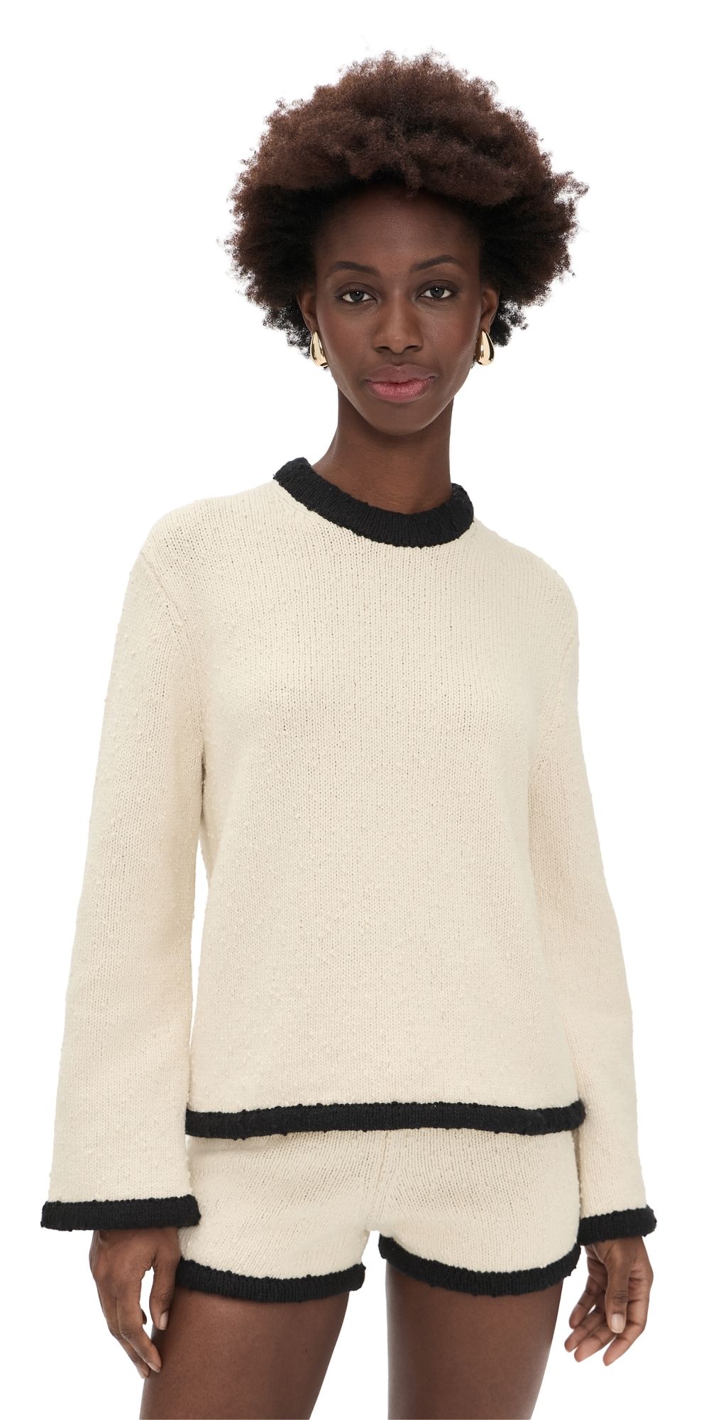 By Malene Birger Siena Sweater Black White Color Block XS