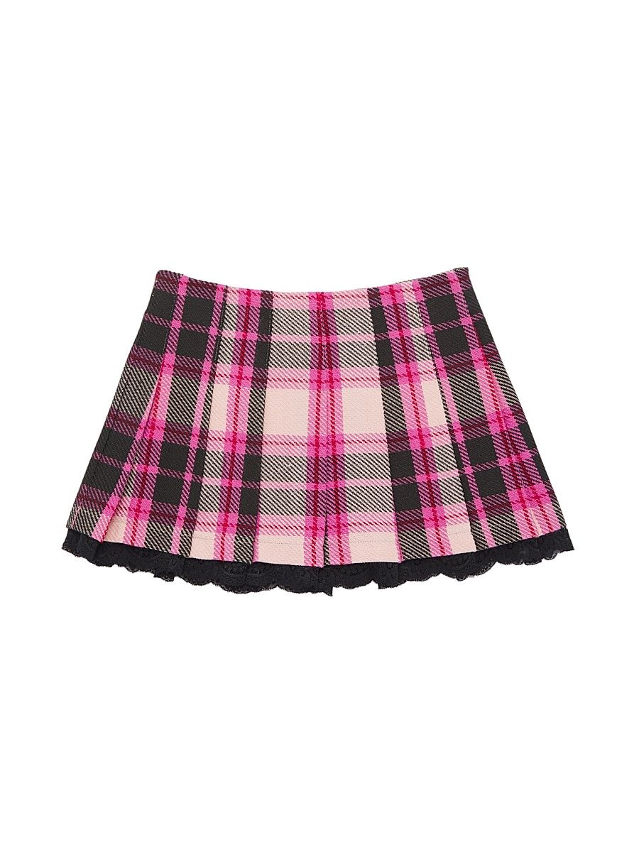 Girl's Elicia Plaid Skirt - Pink Multi - Size 14