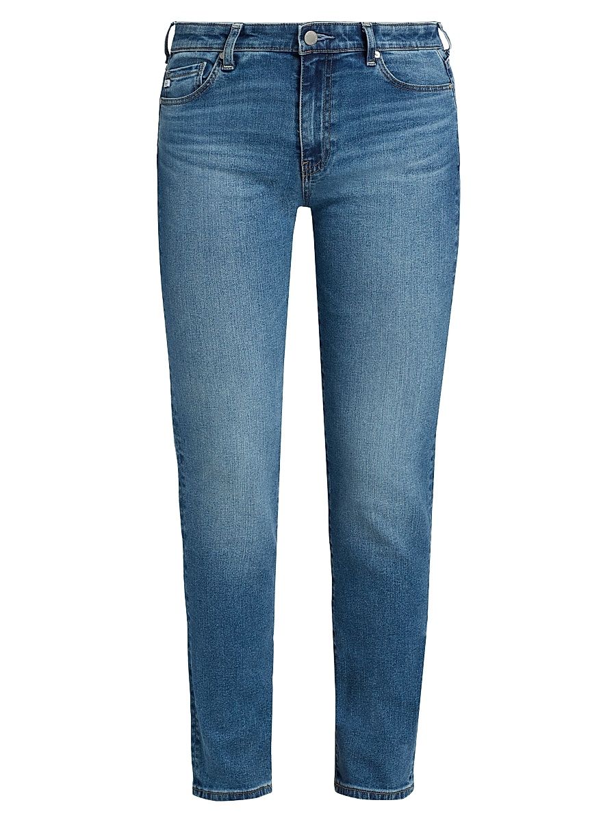 Women's Mari Whiskered High-Rise Straight-Leg Jeans - Charmed - Size 23
