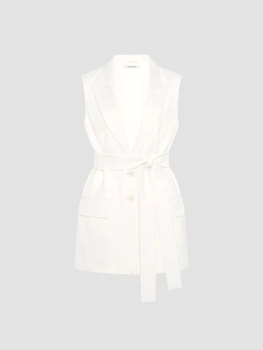 Women's Easy Tie Vest - Off White - Size 10