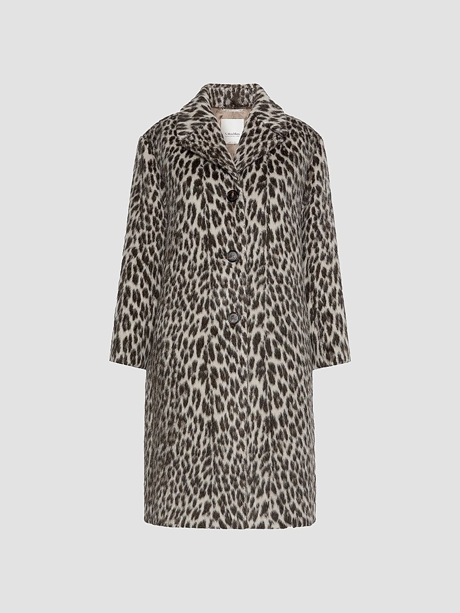 Max Mara Women's Soft Textured Jacquard Coat - Ecru - Size 2