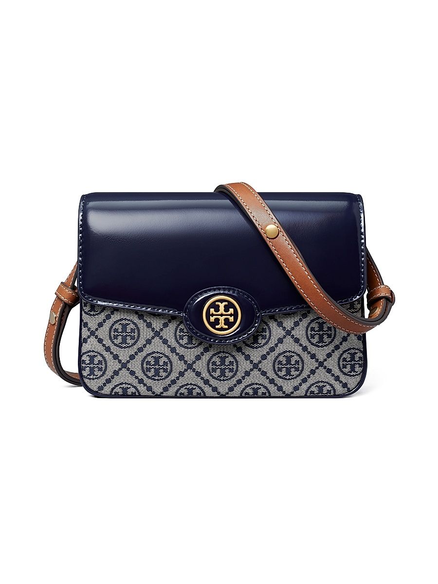 Women's Robinson T Monogram Convertible Shoulder Bag - Tory Navy