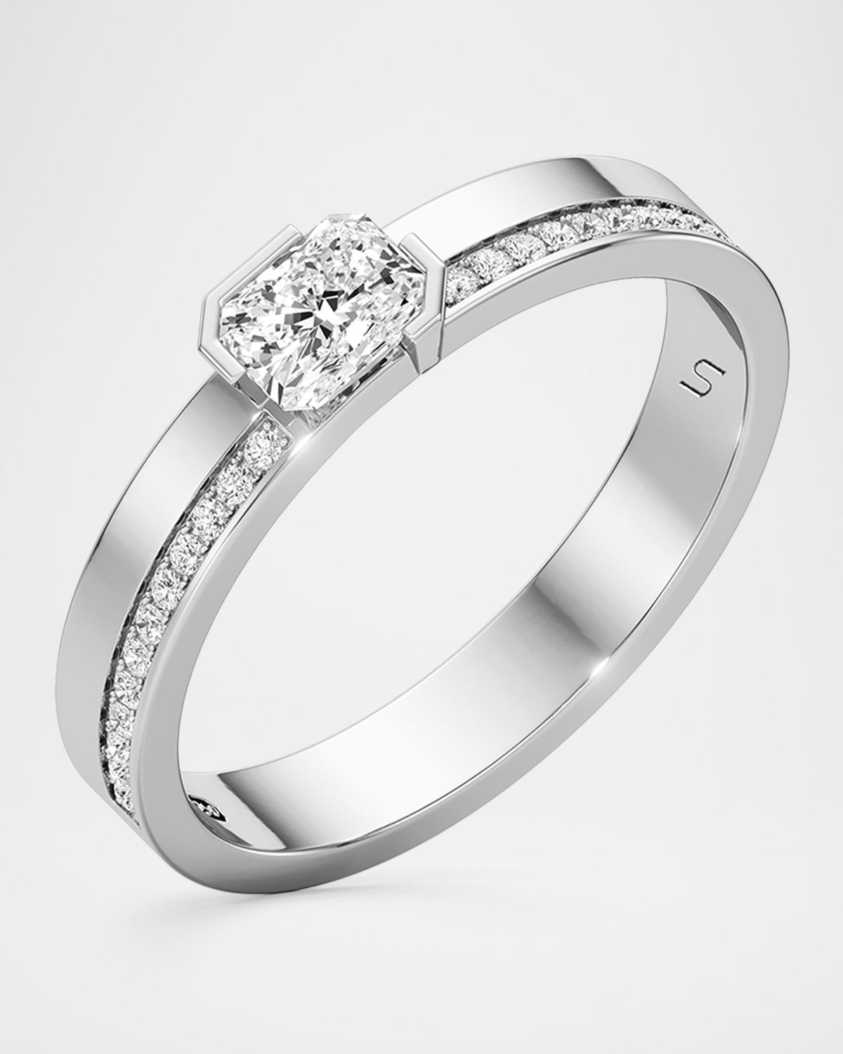 Meta Lab-Grown Diamond Radiant Pave Band, Size 8.75