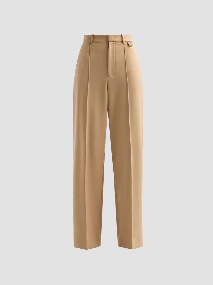 Fabiana Filippi Women's Fluid Tech Crease-Front Trousers - Acero - Size 12