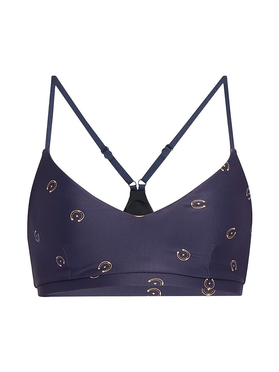 Women's Zoe Cheval Sports Bra - Navy - Size Small