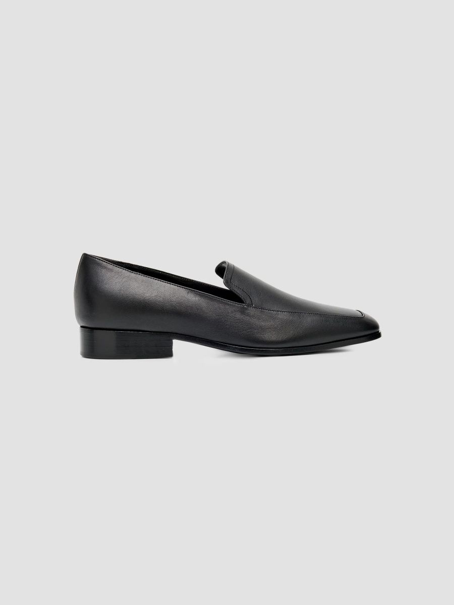 Herbert Levine Women's The Real Deal 20MM Leather Loafers - Grain Calf Black - Size 11.5
