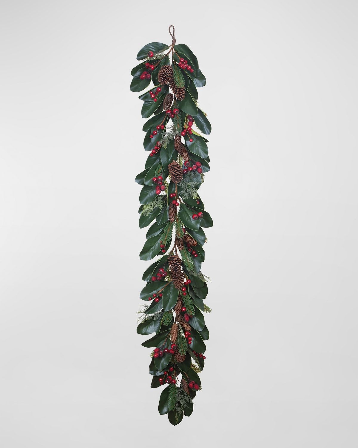 Christmas Magnolia with Berry Cone Garland
