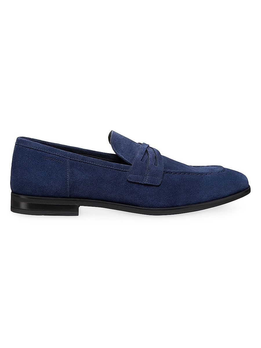 Men's Simon Crisscross Suede Loafers - Blue - Size 8