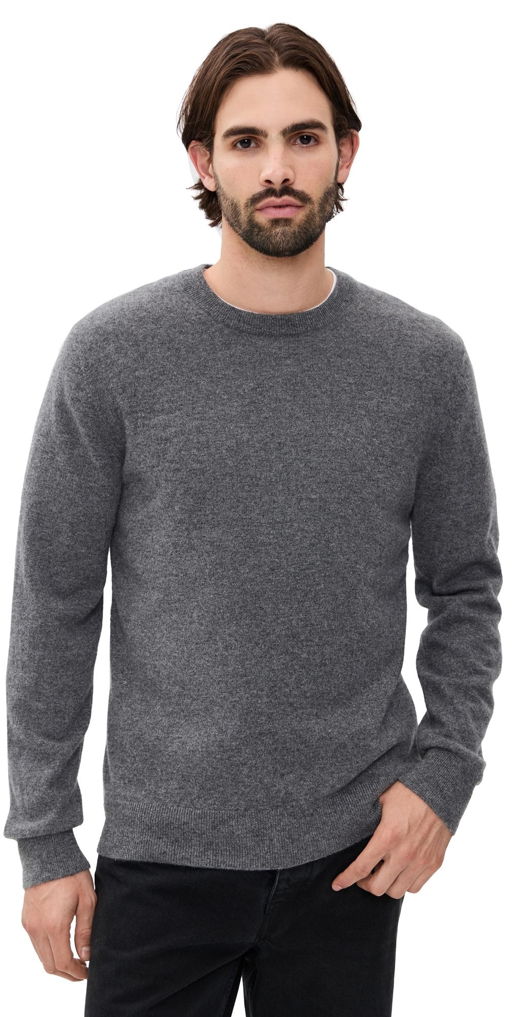 Vince Cashmere Crew Neck Sweater Med H Grey S
