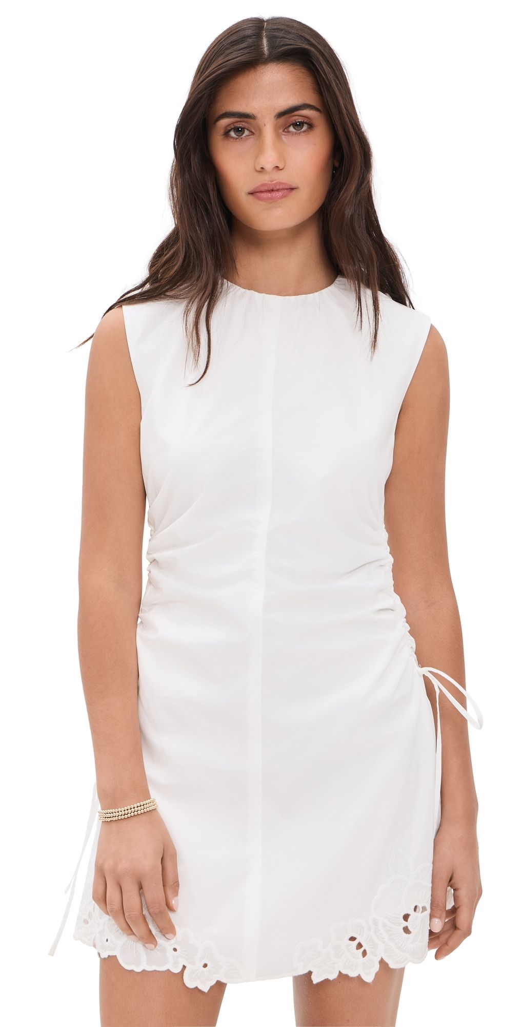 SIR. Klara Ruched Mini Dress Ivory 3