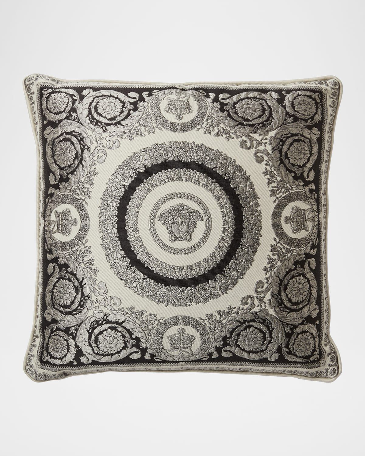 Crete de Fleur Silk-Blend Cushion, 17.75" Square