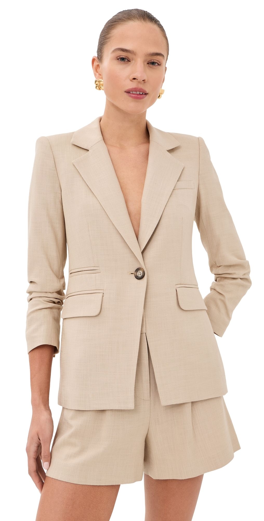 Veronica Beard Battista Dickey Jacket Stone Khaki 4