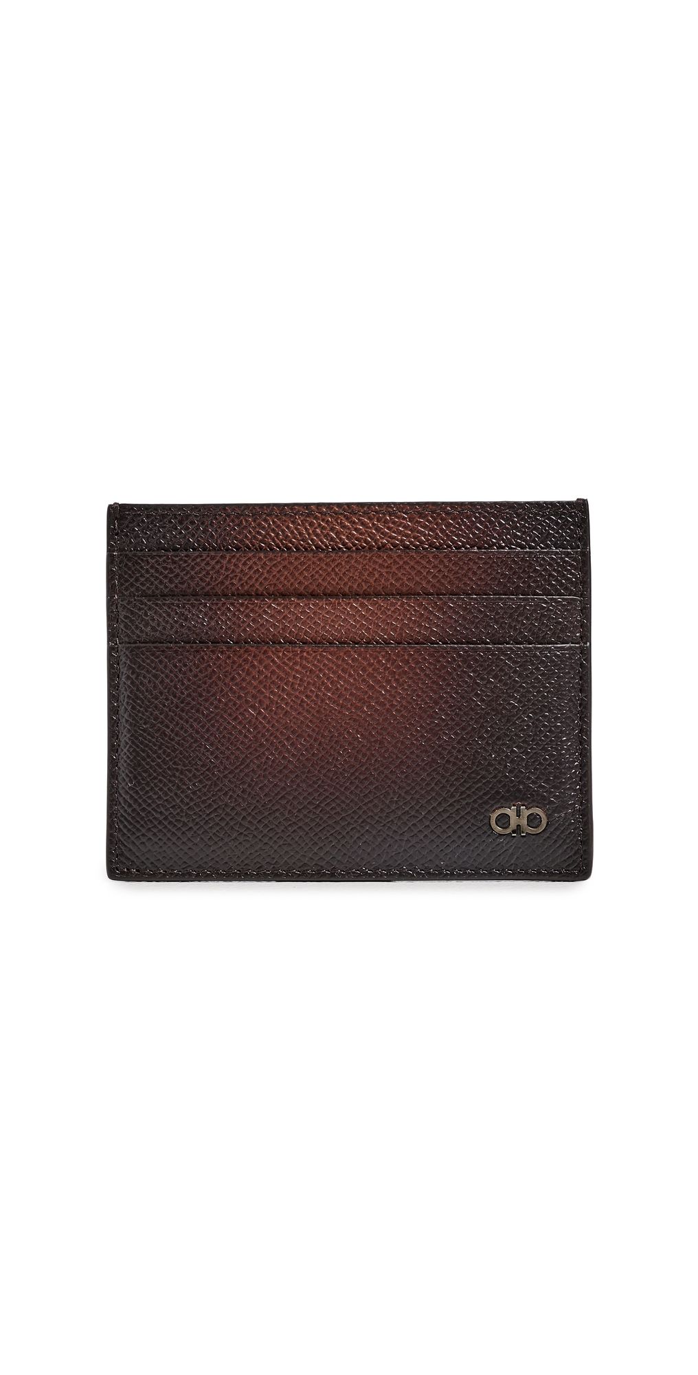 FERRAGAMO Micro Gancio Card Case New Cognac One Size
