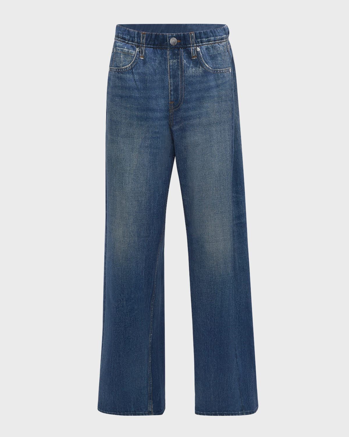 Miramar Cotton-Terry Wide-Leg Jeans
