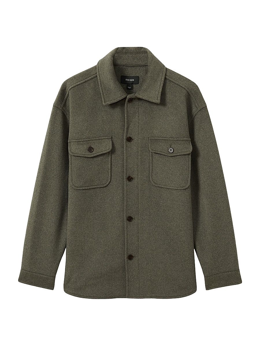 Men's Liam Wool-Blend Jacket - Green Smoke - Size XL