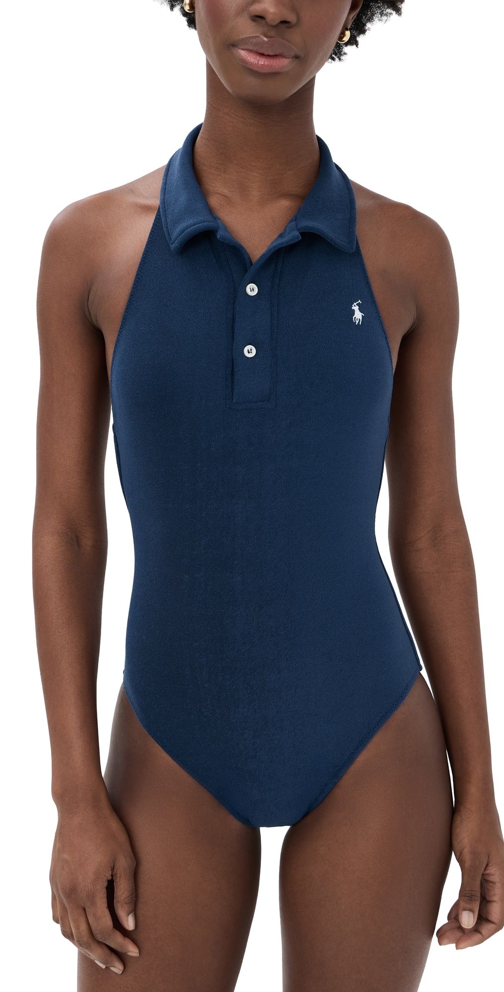 Polo Ralph Lauren Collar One Piece Navy Blue S