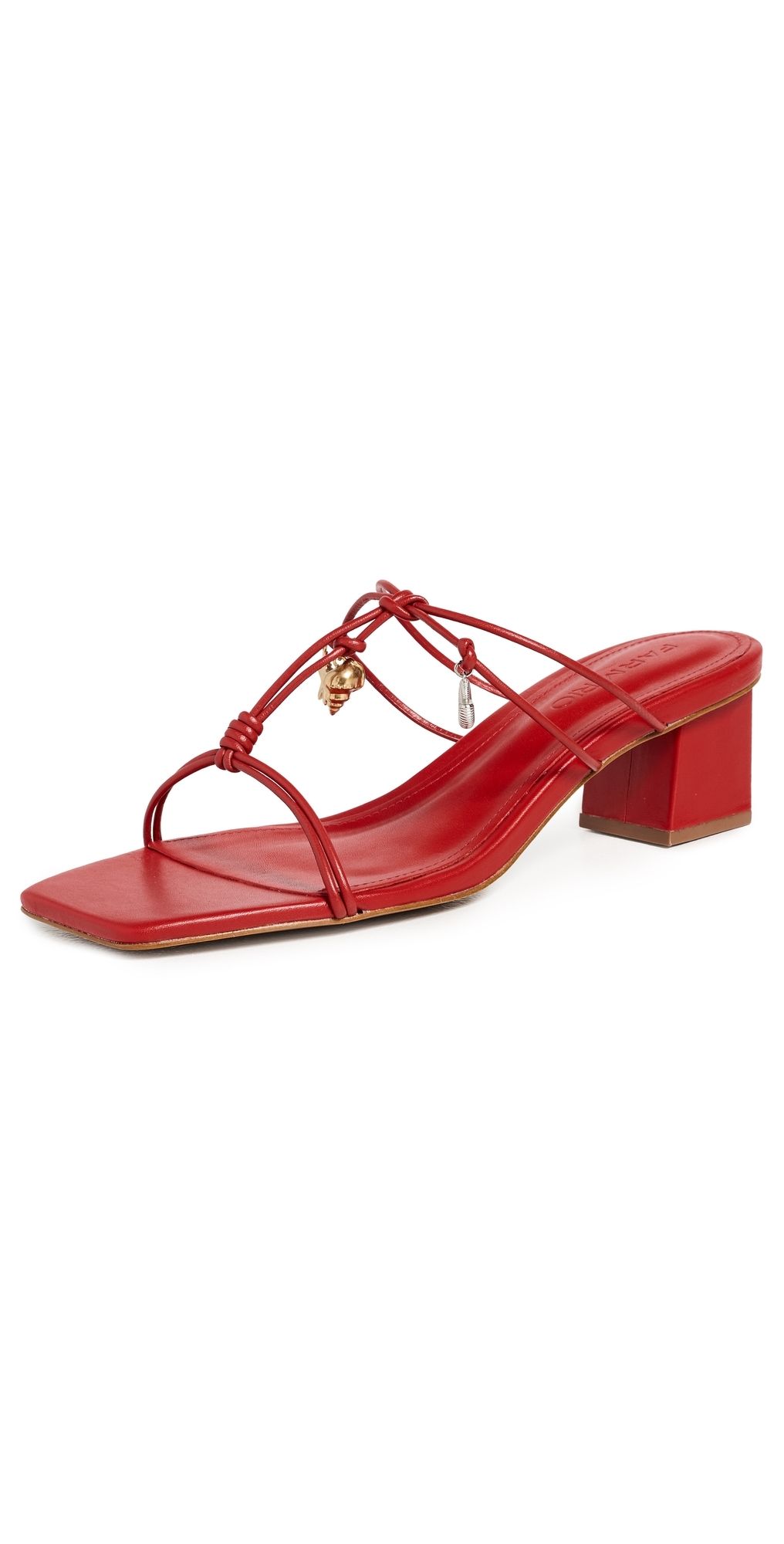FARM Rio Sea Block Heel Sandals Scarlet 9.5