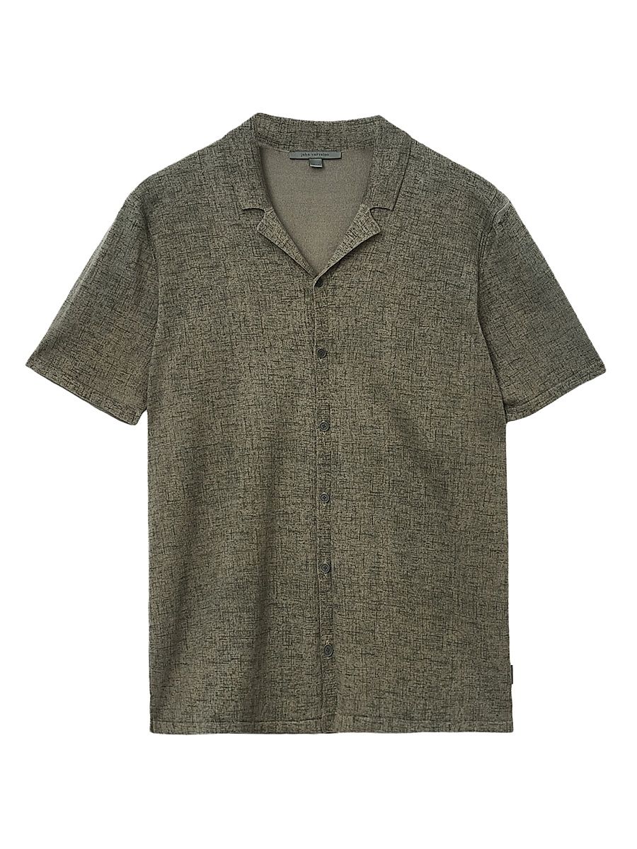 Men's Nayeem Cotton Camp Shirt - Sage Brush - Size Small