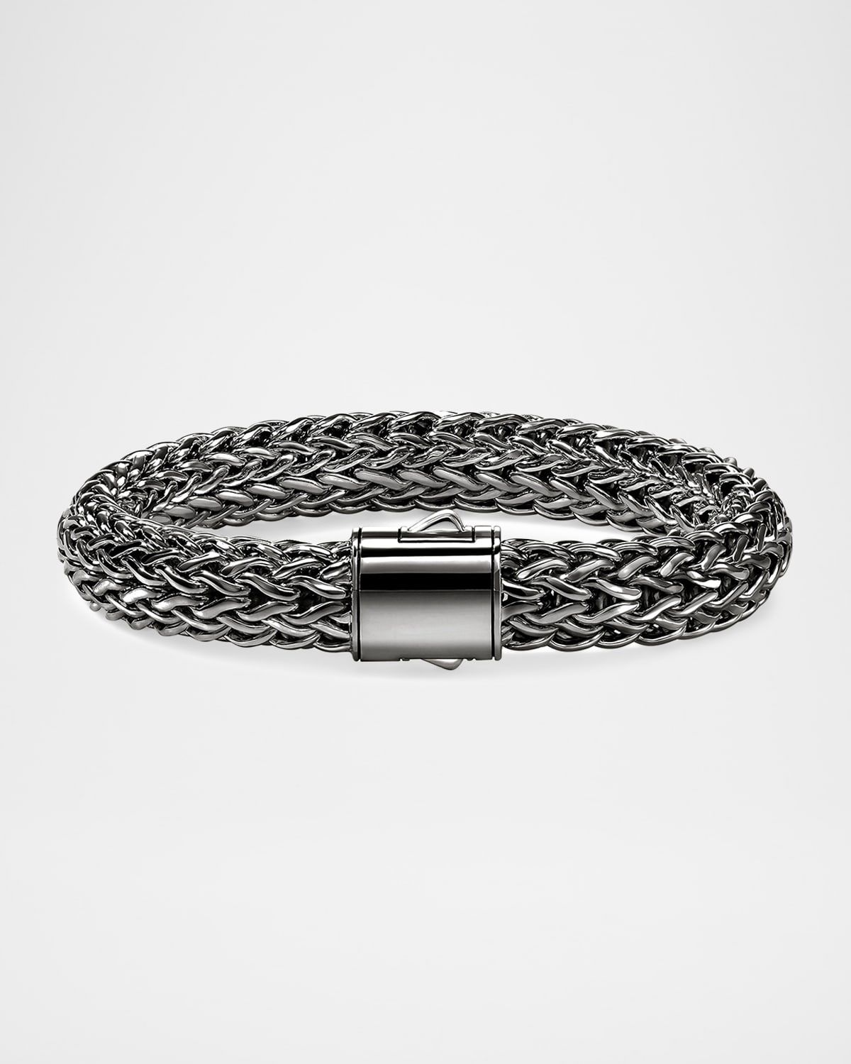 Men & apos;s Dark Sterling Silver Icon Bracelet, 10.5mm