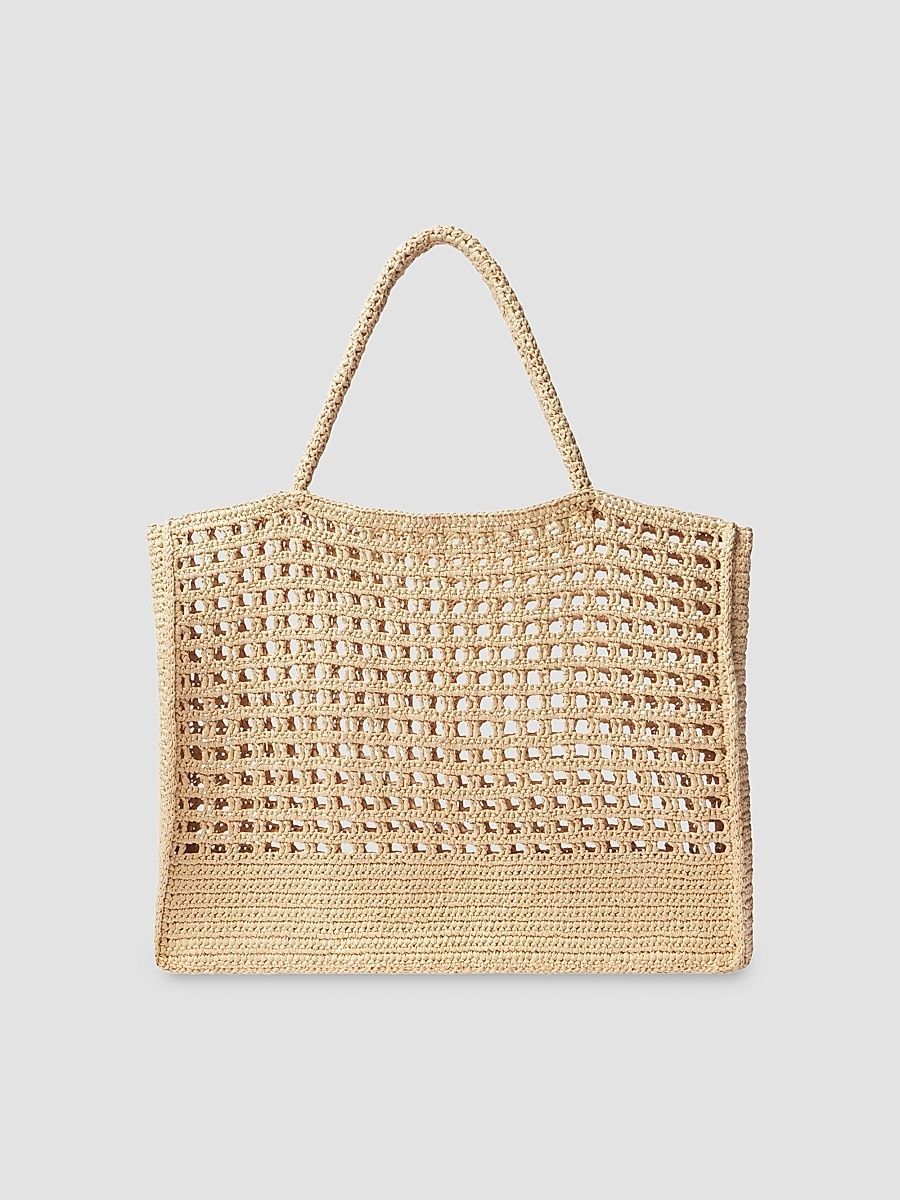 Women's Lucy Woven Paper Yarn Tote Bag - Desert Palm