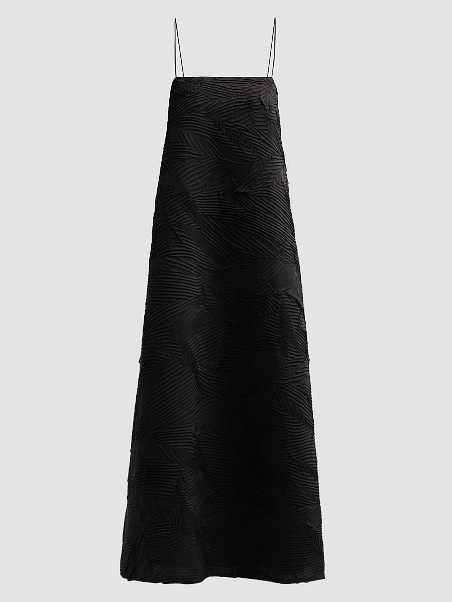Women's Landscape Satin Maxi Dress - Noir - Size 00