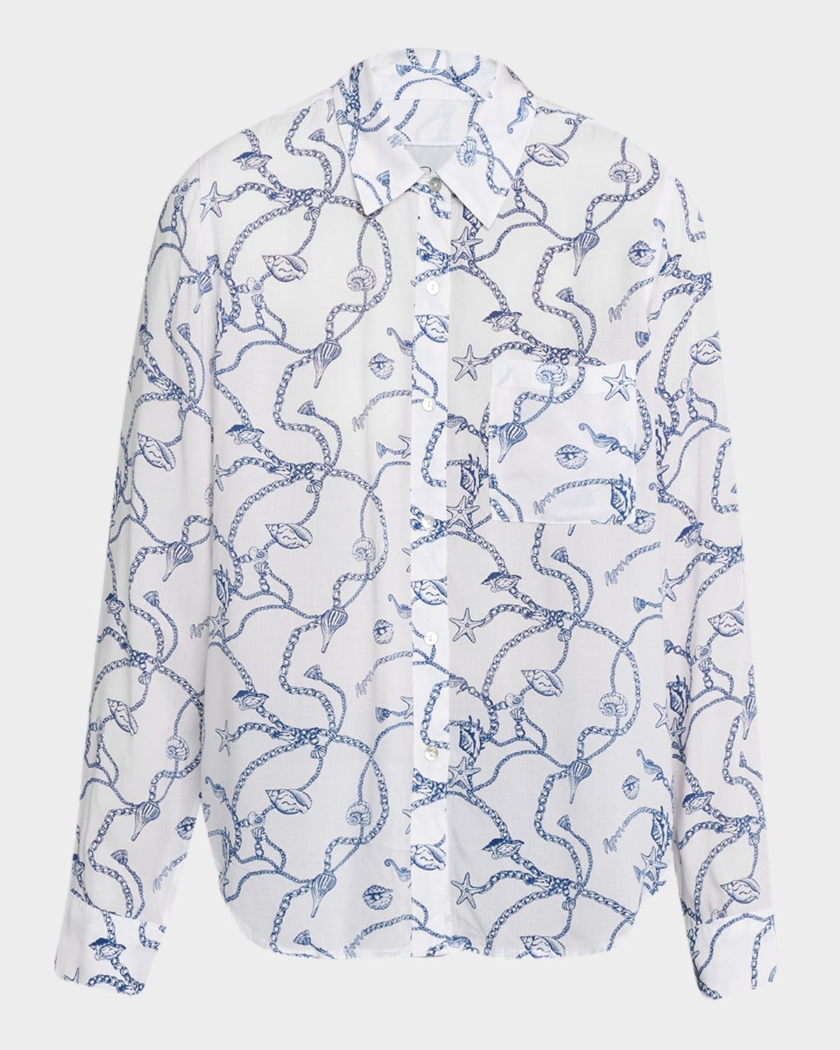 Josephine Nautical Button-Front Shirt